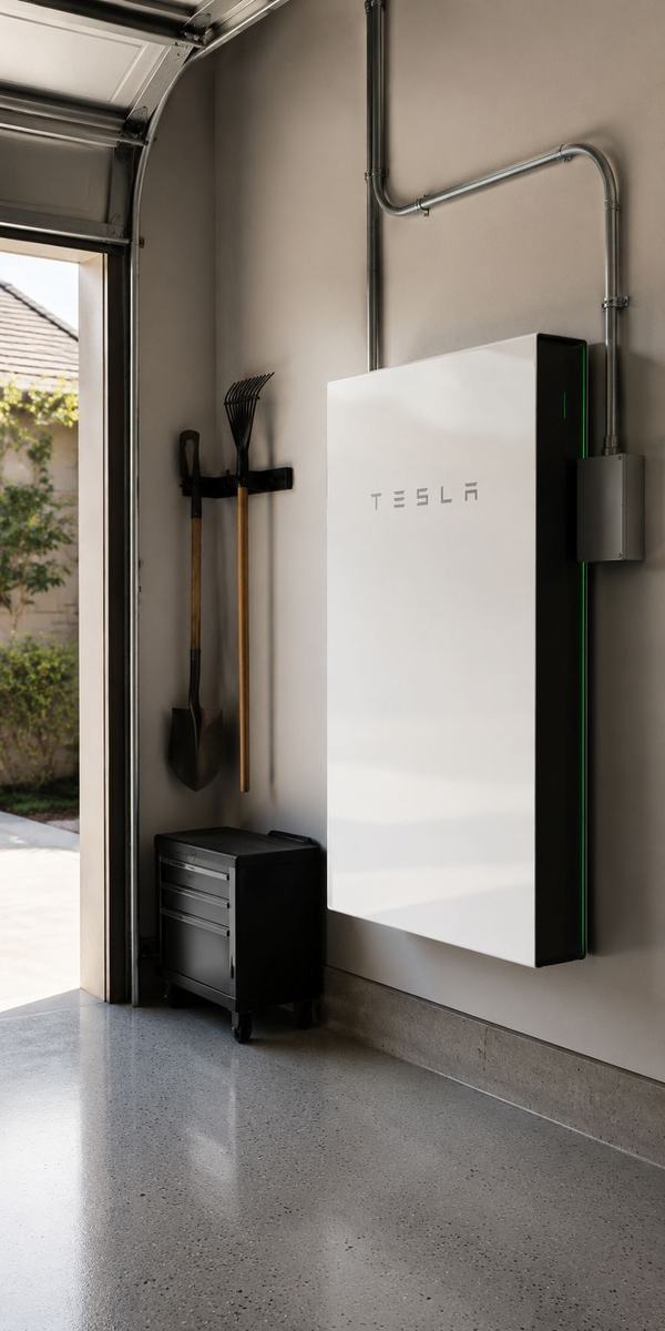 Solar battery storage installed beside an electrical panel in a Utah home